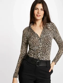 Tops Et T-Shirts>Morgan T-Shirt Manches Longues Imprime Femme | Multico