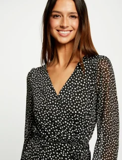Tops Et T-Shirts>Morgan T-Shirt Manches Longues Imprime Pois Femme | Multico