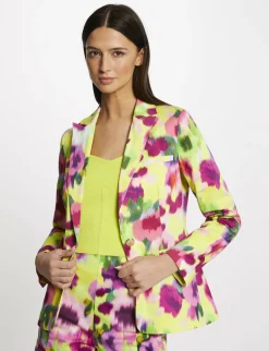 Ensembles Et Tailleurs>Morgan Veste Cintree Satin Imprime Abstrait Femme | Multico