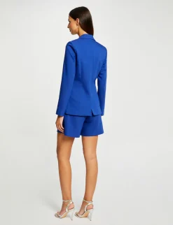 Ensembles Et Tailleurs>Morgan Veste City Cintree Boutonnee Bleu Electrique Femme | Bleu_Electrique