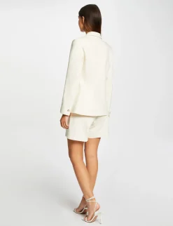 Ensembles Et Tailleurs>Morgan Veste City Cintree Manches Longues Ecru Moyen Femme | Ecru_Moyen
