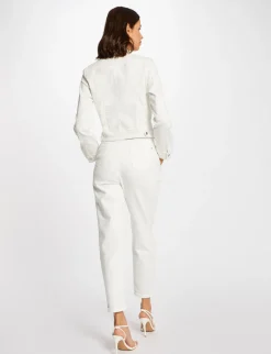 Vestes Et Blousons>Morgan Veste Droite Boutonnee En Jean Femme | Ecru