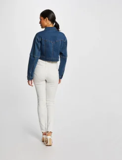 Vestes Et Blousons>Morgan Veste Droite Boutonnee En Jean Jean Stone Femme | Jean_Stone