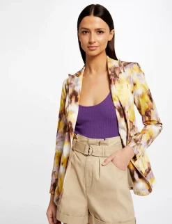 Vestes Et Blousons>Morgan Veste Droite Imprime Abstrait Femme | Multico