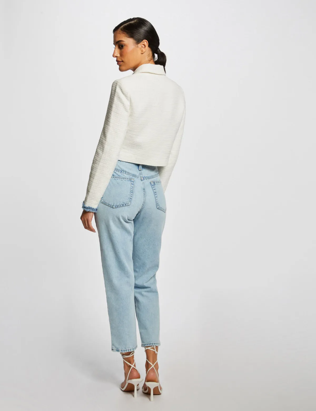 Vestes Et Blousons>Morgan Veste Droite Zippee Femme | Ecru